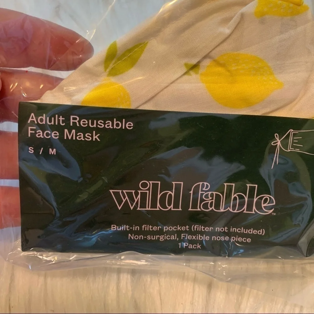 Wild Fable Fabric Mask Lemon Print Interchangeable